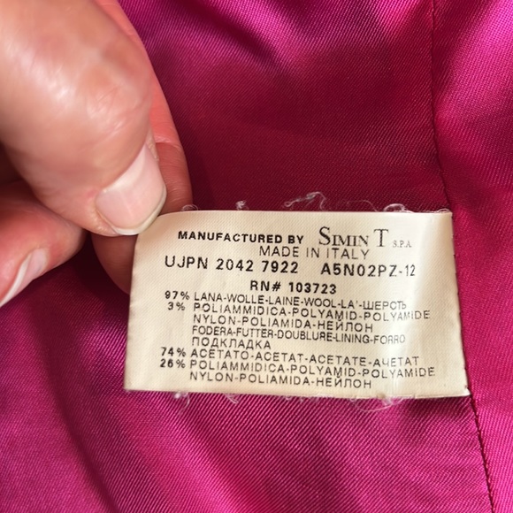 AJ Armani jeans Women’s Black Wool Jacket Size: I 40 US 6 - Picture 6 of 6